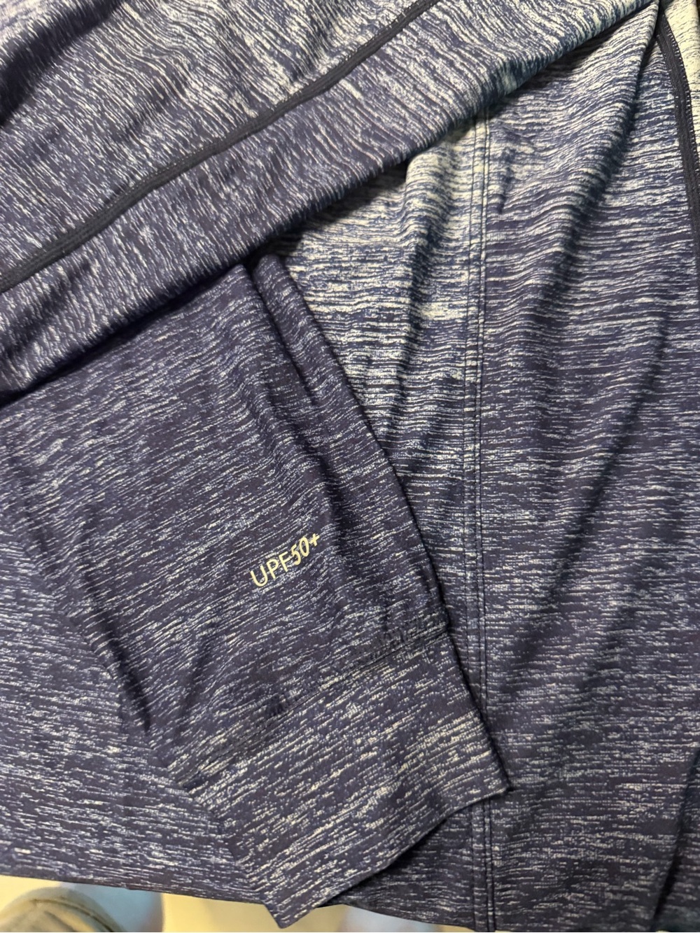 TYR Blue Ombre Long Sleeve Hooded Swim Shirt - Picture 2 of 4